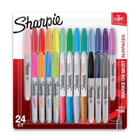 12 Packs: 24 ct. (288 total) Sharpie® Mixed Style Fine Tip Permanent Markers